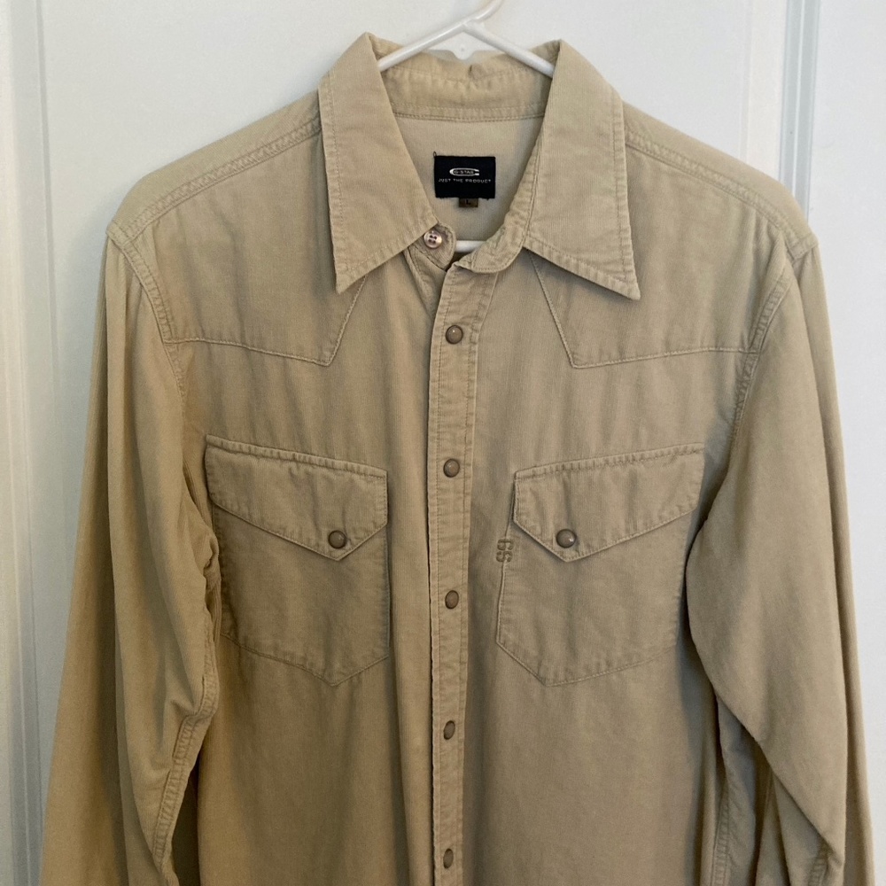 G-Star Men's Corduroy western shirt with snaps - Large